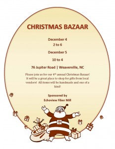 Christmas Bazaar Flyer 2015