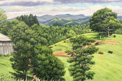 Across the Hills, painting by Bryan Koontz.