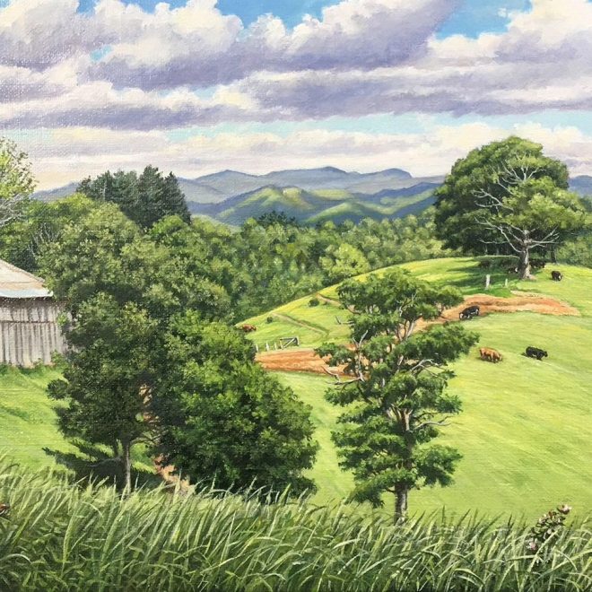 Across the Hills, painting by Bryan Koontz.